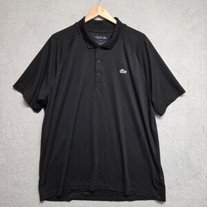 Lacoste Sport Polo Mens 3XL Black Ultra Dry Regular Fit Performance Golf Casual